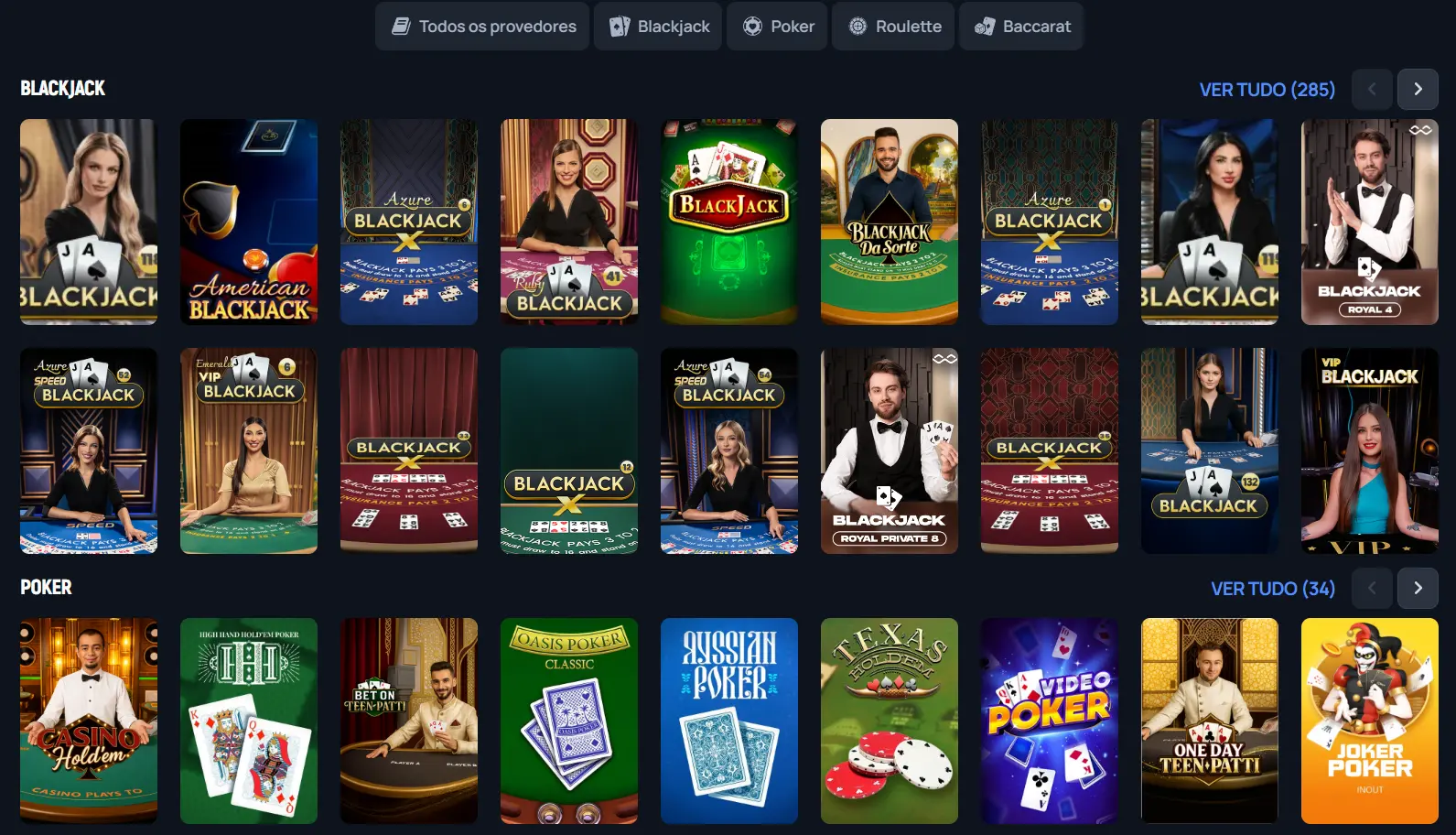 Jogos de casino ao vivo no Aerobet