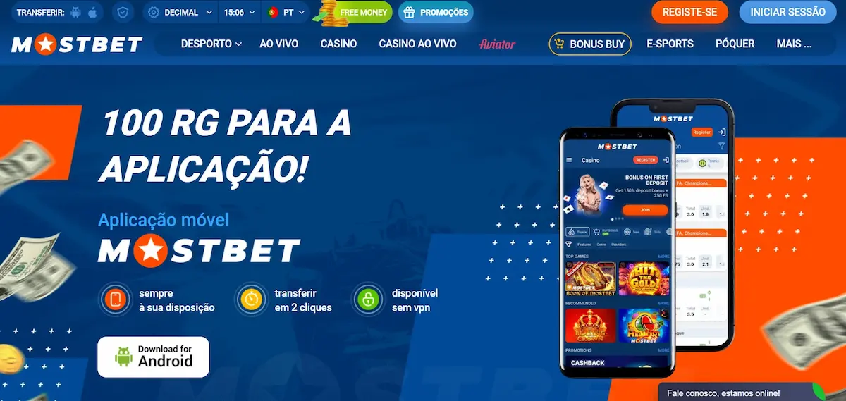 Aplicativo móvel do cassino Mostbet