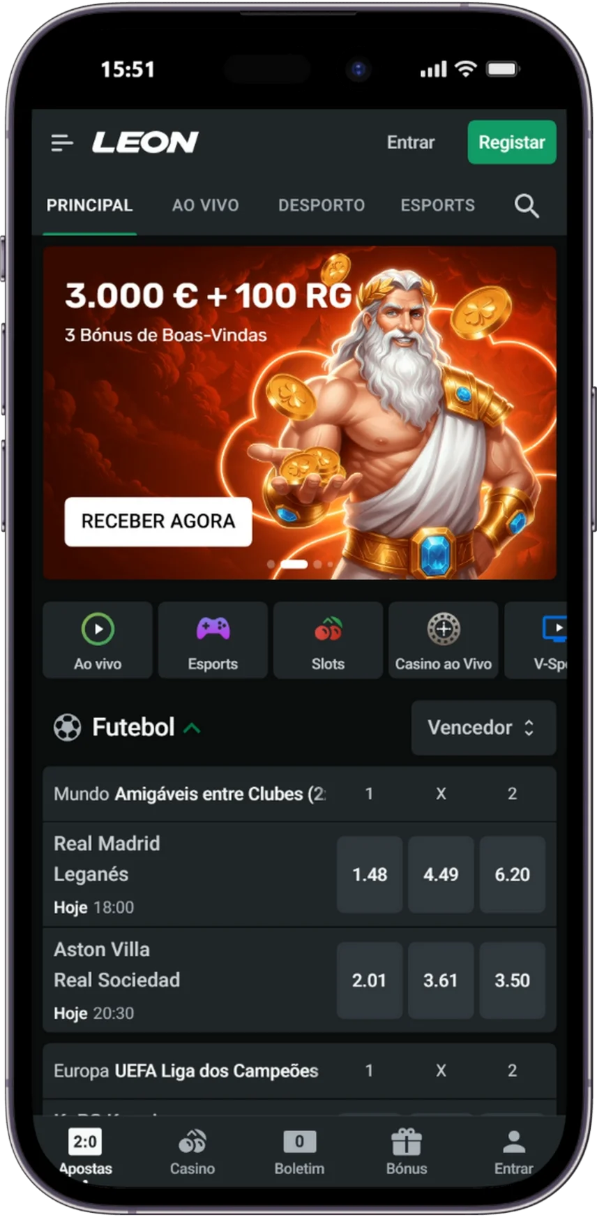 Site oficial da Leon