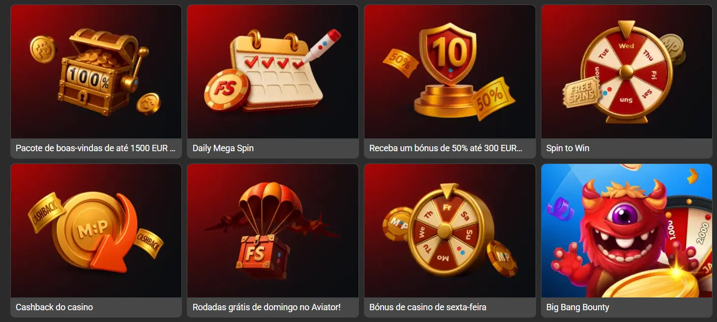 Imagem da oferta de boas-vindas do Megapari Casino