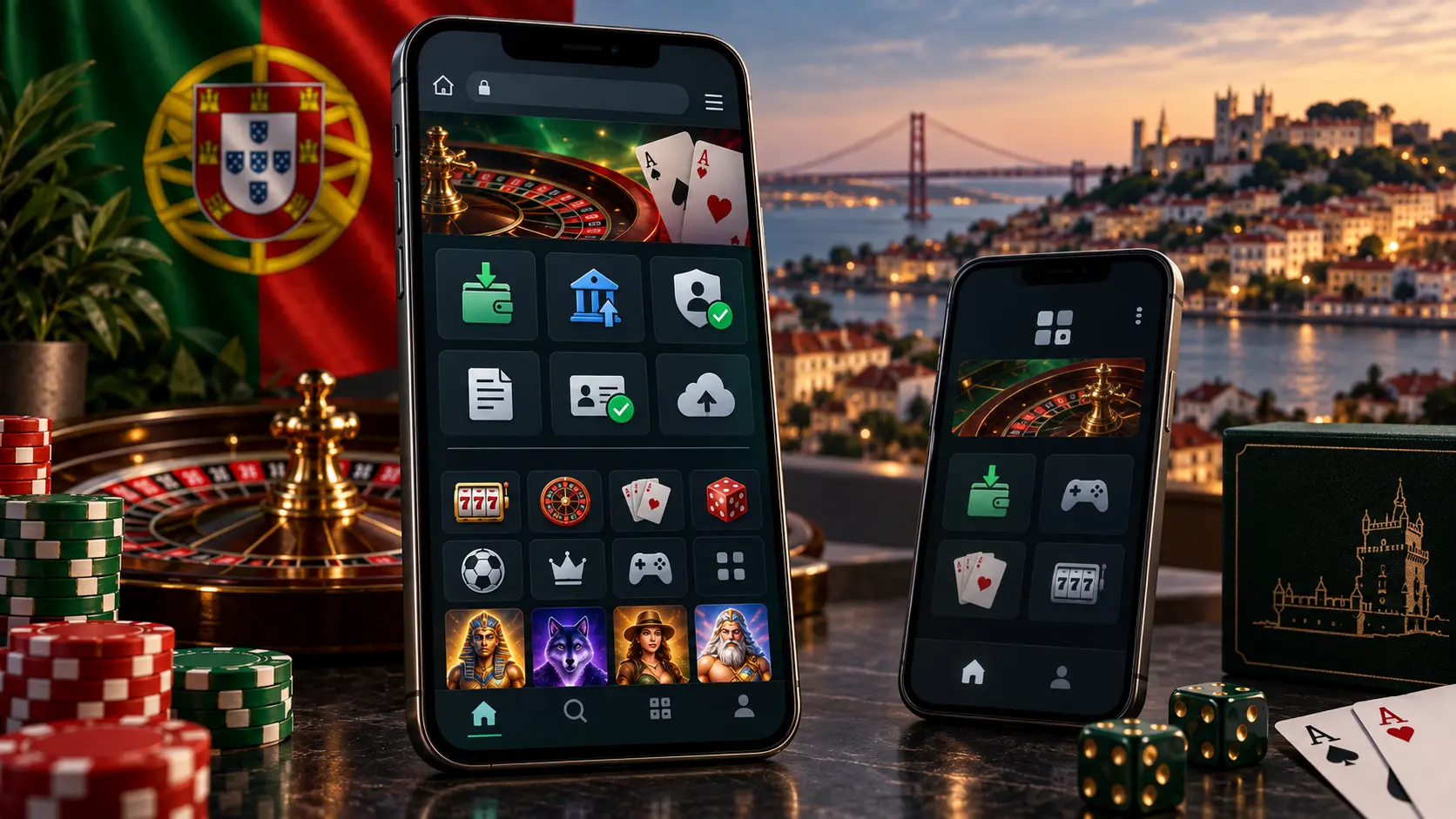 Versão móvel dos novos casinos online em Portugal no navegador e na app