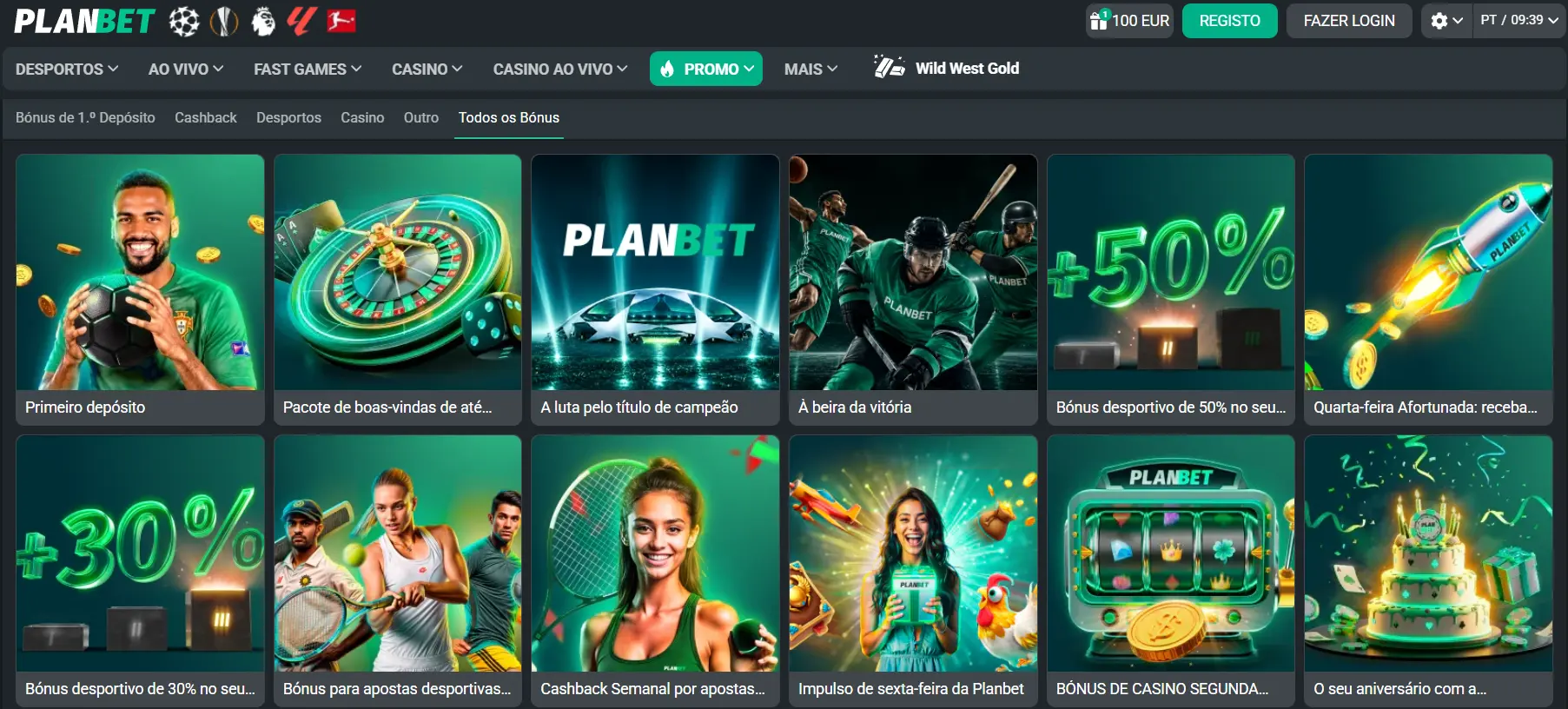 Imagem dos bónus e promoções do Planbet