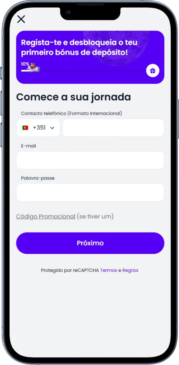 Registo no Slott Casino através do telemóvel